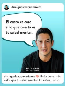 A quote in Spanish from Dr. Miguel Vazquez-Rivera